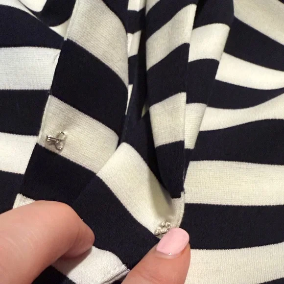 Amanda & Chelsea Navy and White Striped Blazer - Picture 7 of 11